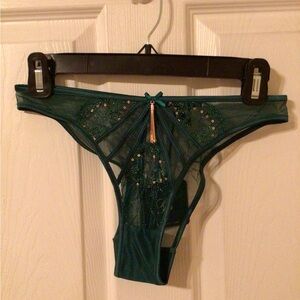Gloria emerald panty XS Honey Birdette